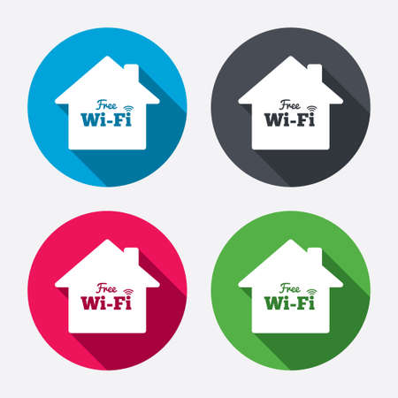 home wireless network stock illustrations, cliparts and royalty 44360486 home wifi sign wifi symbol wireless network icon wifi zone circle buttons with long shadow vector?ver=6 home wireless network stock illustrations, cliparts and royalty,Home Wifi Network Design